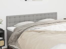 vidaXL Headboards 2 pcs Light Gray 39.4"x2"x30.7"/34.6" Fabric