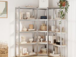 vidaXL 5-Layer Shelves 3 pcs Silver Steel&Engineered Wood