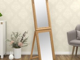 vidaXL Free-Standing Mirror Gold 19.7"x78.7"