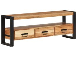 vidaXL TV Stand 47.2"x11.8"x17.7" Solid Wood Acacia