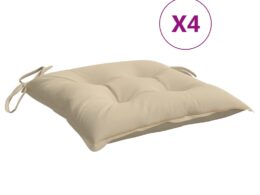 vidaXL Pallet Cushions 4 pcs Beige 19.7"x19.7"x2.8" Oxford Fabric