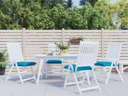vidaXL Pallet Cushions 4 pcs Light Blue 19.7"x19.7"x2.8" Oxford Fabric