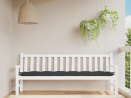 vidaXL Garden Bench Cushion Black 78.7"x19.7"x2.8" Oxford Fabric