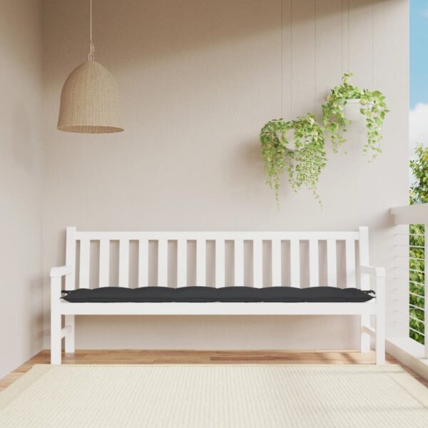 vidaXL Garden Bench Cushion Black 78.7"x19.7"x2.8" Oxford Fabric