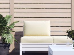 vidaXL Pallet Cushions 2 pcs Cream White Oxford Fabric