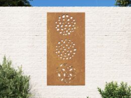 vidaXL Patio Wall Decoration 41.3"x21.7" Corten Steel Leaf Design