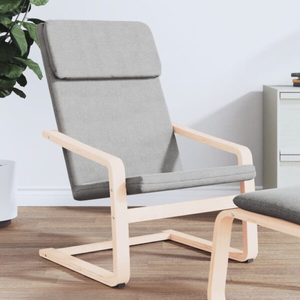 vidaXL Relaxing Chair Light Gray Fabric
