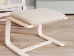 vidaXL Footstool Cream 20.1"x16.1"x15.7" Fabric