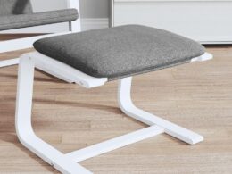 vidaXL Footstool Dark Gray 20.1"x16.1"x15.7" Fabric