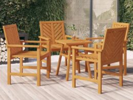 vidaXL Patio Dining Chairs 4 pcs Solid Wood Acacia