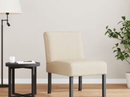vidaXL Slipper Chair Cream Fabric