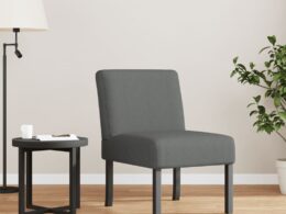 vidaXL Slipper Chair Dark Gray Fabric