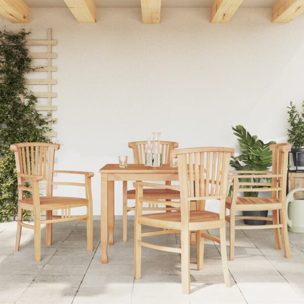 vidaXL 5 Piece Patio Dining Set Solid Wood Teak