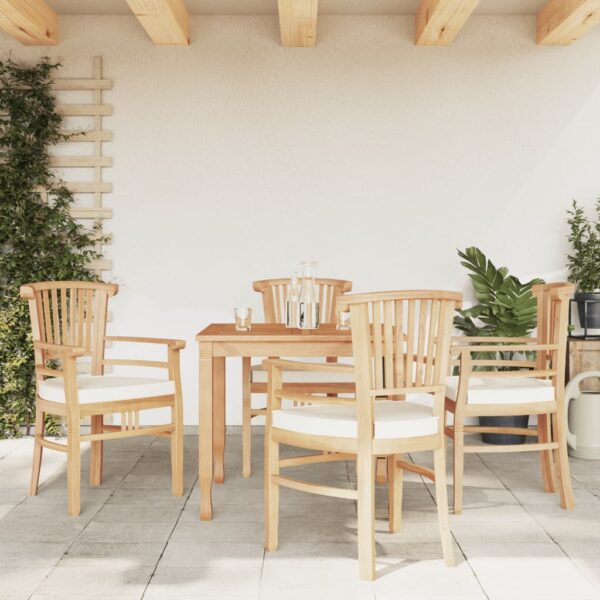 vidaXL 5 Piece Patio Dining Set Solid Wood Teak
