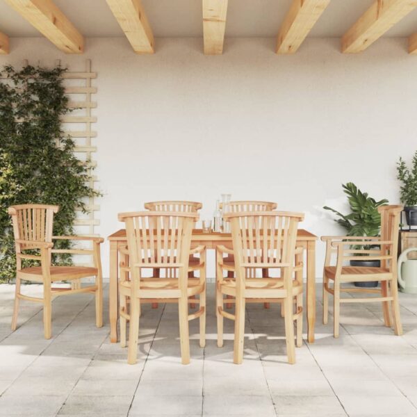 vidaXL 7 Piece Patio Dining Set Solid Wood Teak