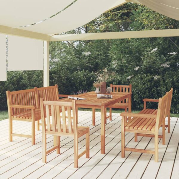 vidaXL 5 Piece Patio Dining Set Solid Wood Teak