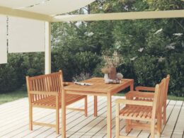 vidaXL 4 Piece Patio Dining Set Solid Wood Teak