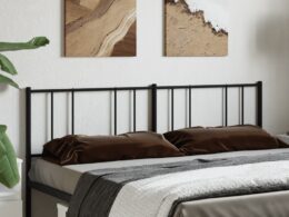vidaXL Metal Headboard Black 70.9"