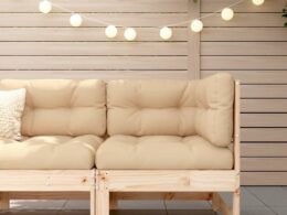 vidaXL Patio Corner Sofa Solid Wood Pine
