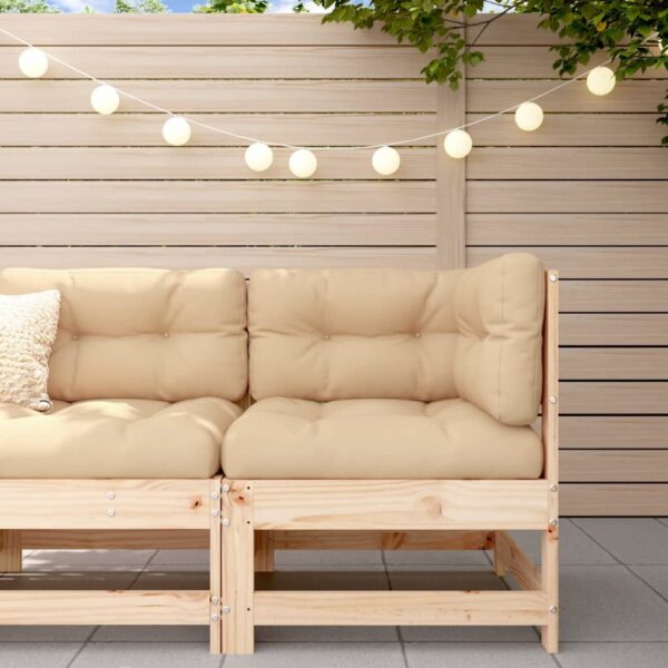 vidaXL Patio Corner Sofa Solid Wood Pine