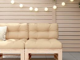vidaXL Patio Middle Sofa Solid Wood Pine