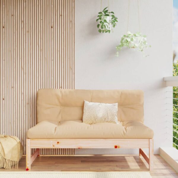 vidaXL Patio Middle Sofa 47.2"x31.5" Solid Wood Pine