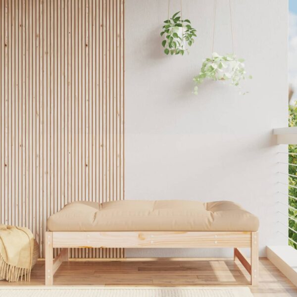vidaXL Patio Footstool 47.2"x31.5" Solid Wood Pine