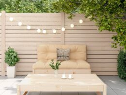 vidaXL 2 Piece Patio Lounge Set Solid Wood Pine