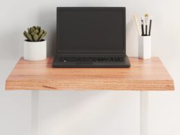 vidaXL Table Top Light Brown 23.6"x19.7"x(0.8"-1.6") Treated Solid Wood Live Edge