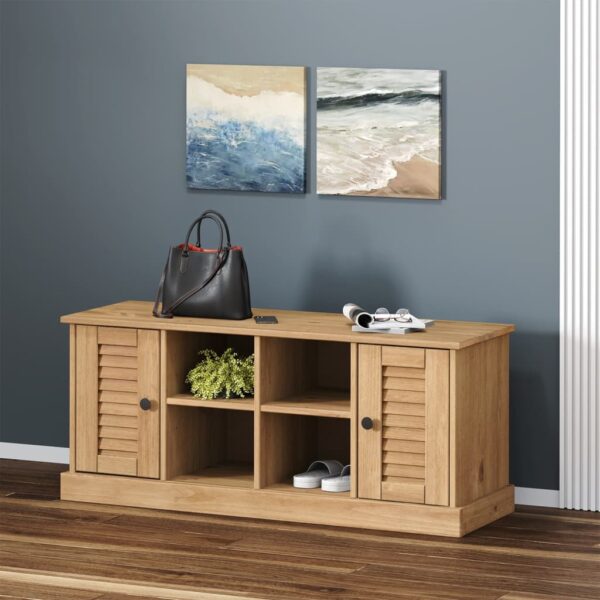 vidaXL Shoe Bench VIGO 41.7"x13.8"x17.7" Solid Wood Pine