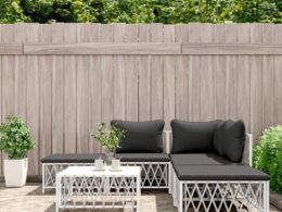 vidaXL 6 Piece Patio Lounge Set with Cushions White Steel