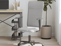 vidaXL Office Chair Light Gray Fabric