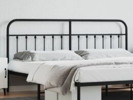 vidaXL Metal Headboard Black 76"