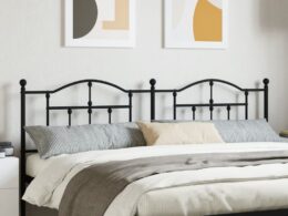 vidaXL Metal Headboard Black 76"