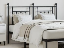 vidaXL Metal Headboard Black 53.1"