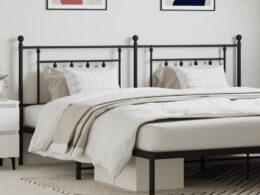 vidaXL Metal Headboard Black 76"