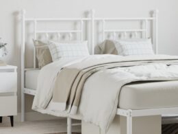 vidaXL Metal Headboard White 53.1"