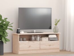 vidaXL TV Stand with Drawers ALTA 39.4"x13.8"x16.1" Solid Wood Pine