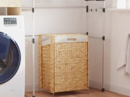 vidaXL Laundry Basket 17.3"x13.4"x25.2" Water Hyacinth