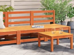 vidaXL Patio Sofas Armless 2 pcs Wax Brown 27.6"x27.6"x26.4" Solid Wood Pine