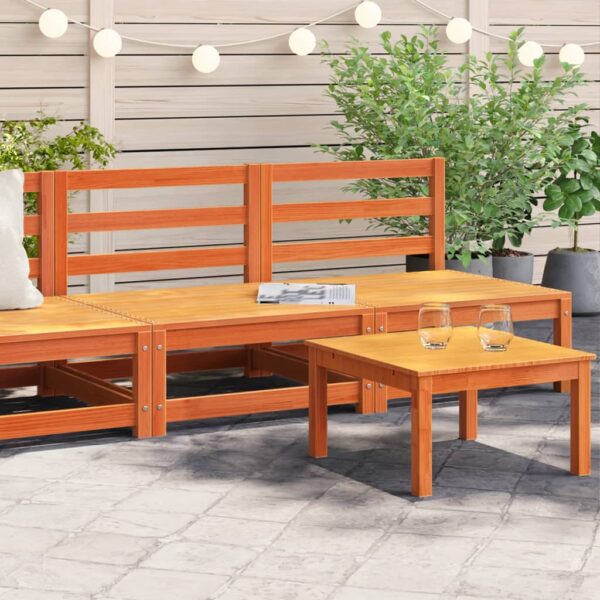 vidaXL Patio Sofas Armless 2 pcs Wax Brown 27.6"x27.6"x26.4" Solid Wood Pine