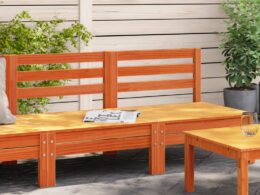 vidaXL Patio Sofas Armless 2 pcs Wax Brown Solid Wood Pine