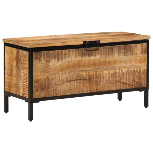 vidaXL Storage Box 32.3"x11.8"x16.9" Solid Rough Wood Mango