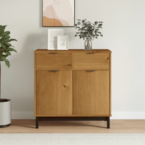 vidaXL Sideboard FLAM 31.5"x15.7"x31.5" Solid Wood Pine