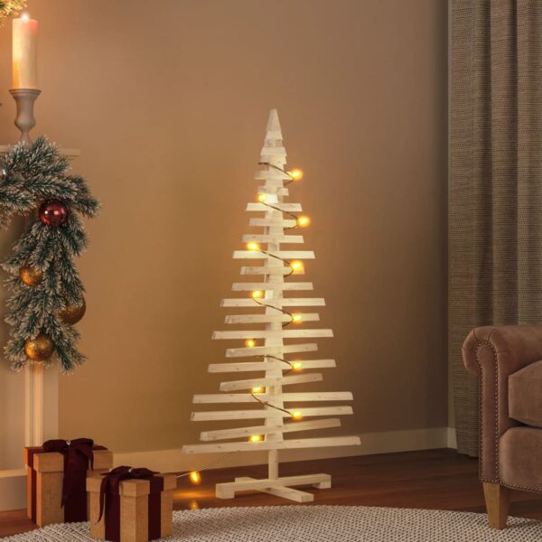 vidaXL Wooden Christmas Tree for Decoration 47.2" Solid Wood Pine