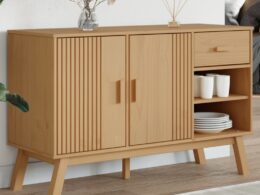 vidaXL Sideboard OLDEN Brown 44.9"x16.9"x28.9" Solid Wood Pine