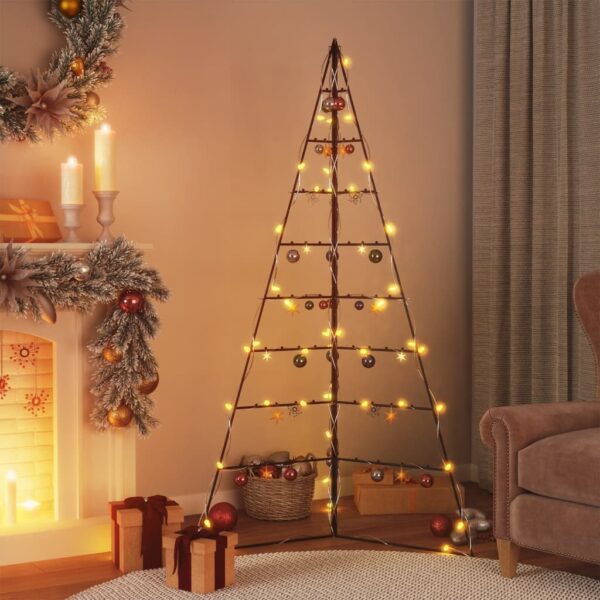 vidaXL Metal Christmas Tree for Decoration Black 70.9"
