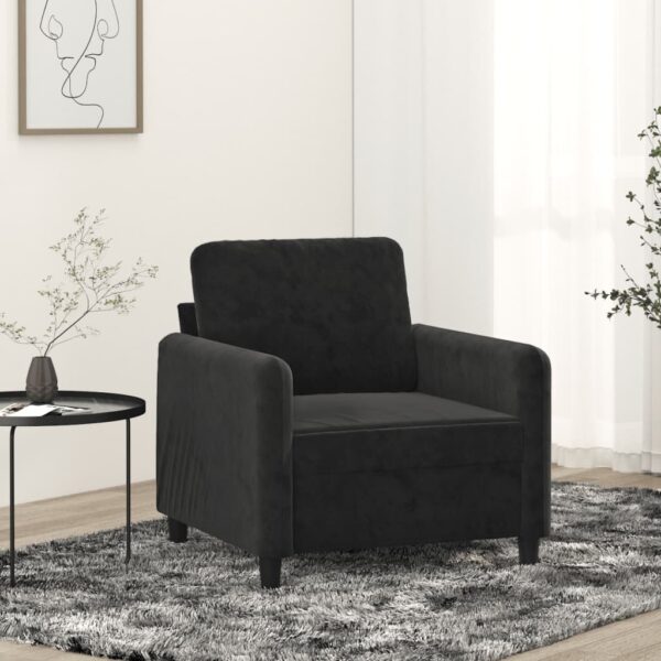 vidaXL Sofa Chair Black 23.6" Velvet