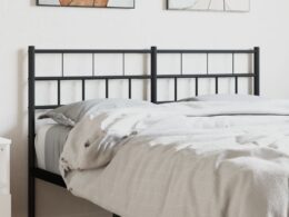 vidaXL Metal Headboard Black 59.1"