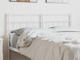 vidaXL Metal Headboard White 53.1"